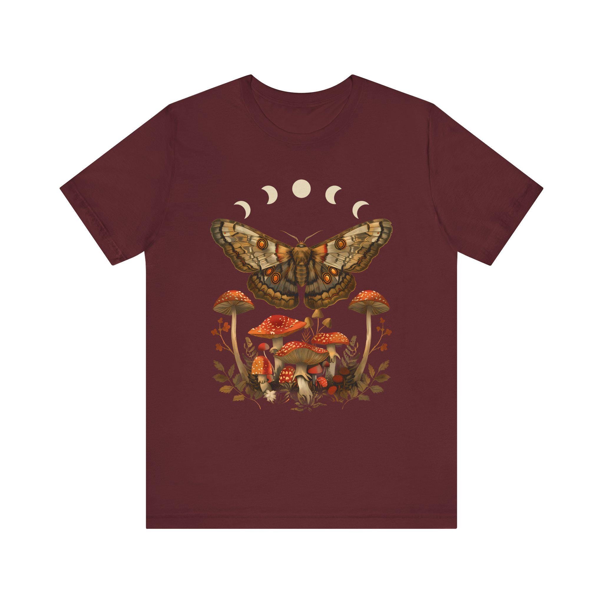 Goblincore Moth Moonphase Mushrooms Shirt