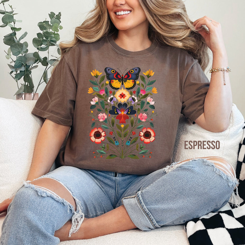 Butterflies and Flowers Shirt