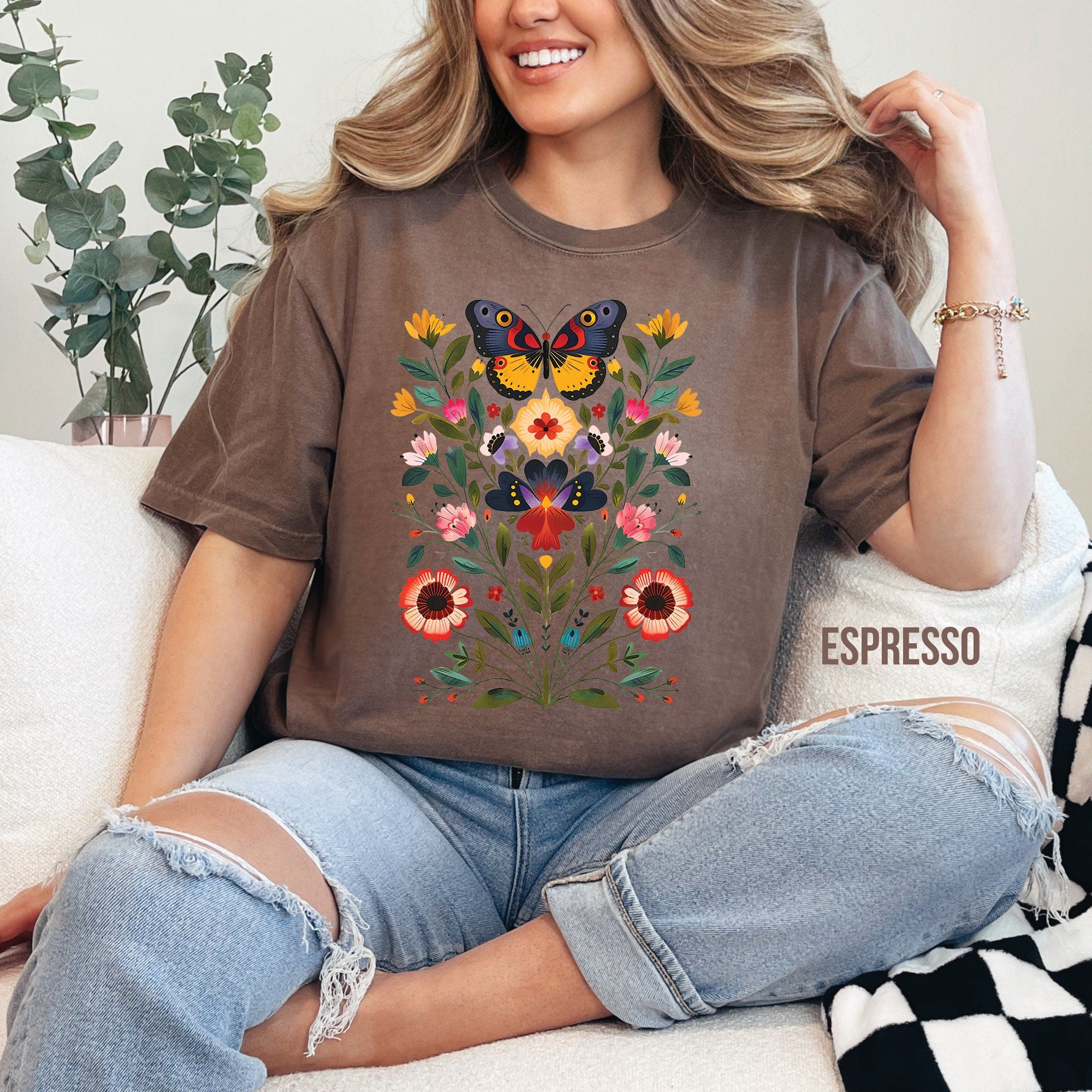 Butterflies and Flowers Shirt