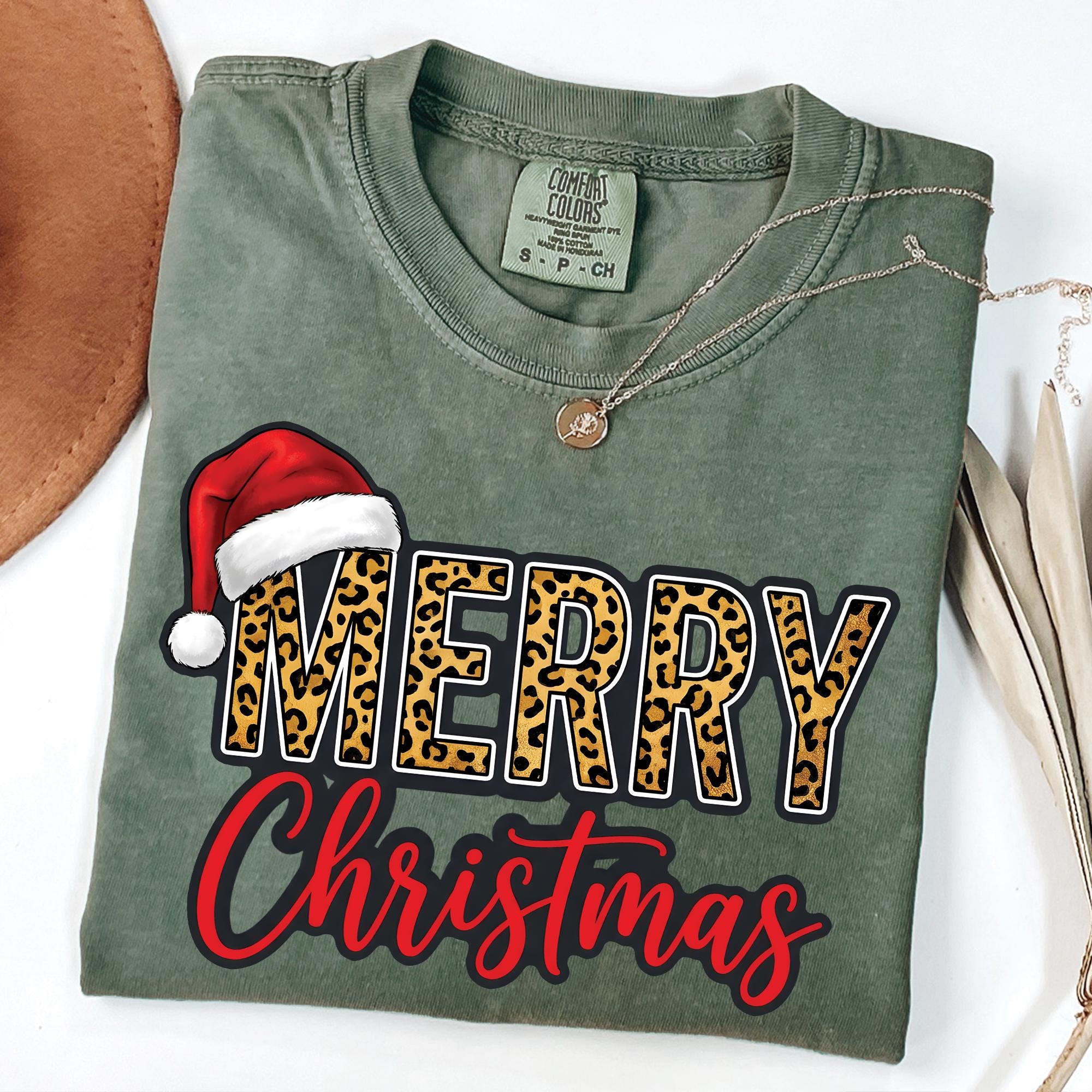 Leopard Merry Christmas T-Shirt