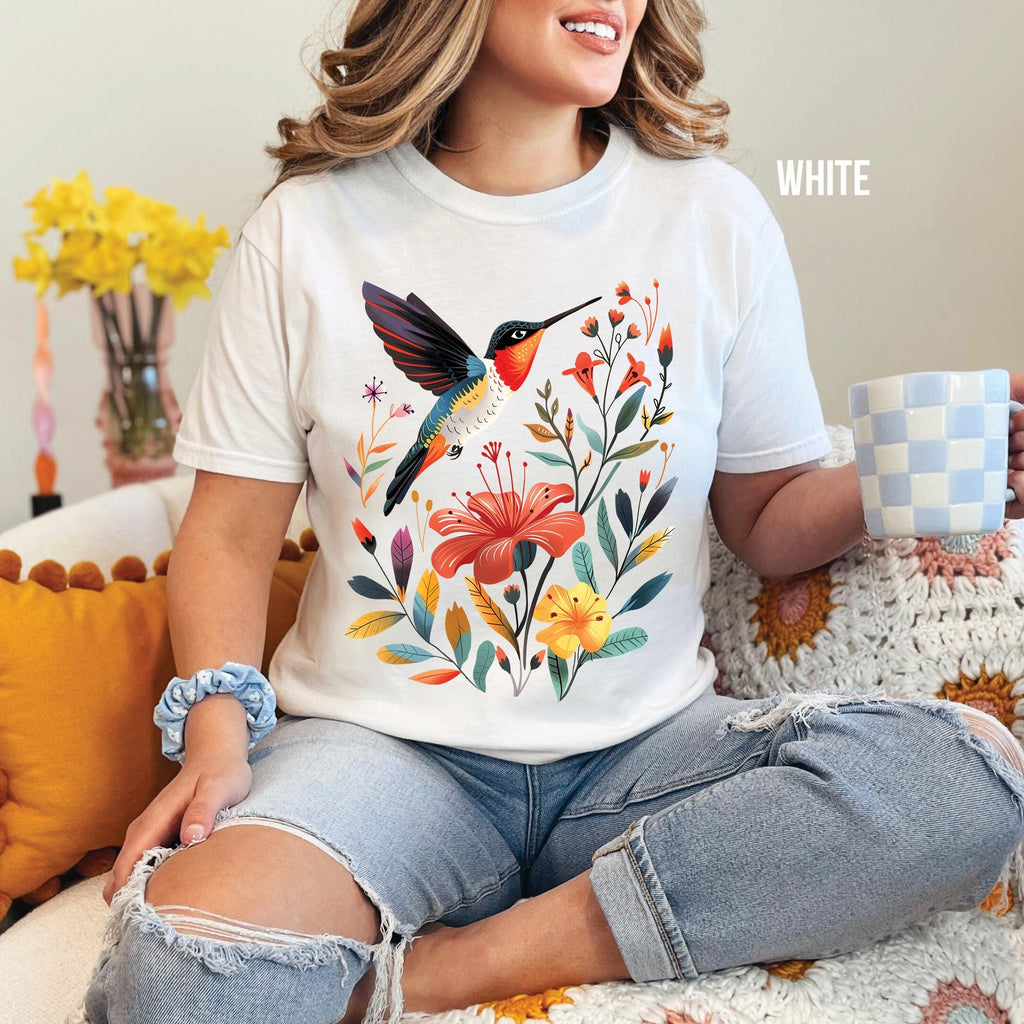 Hummingbird Floral T-shirt