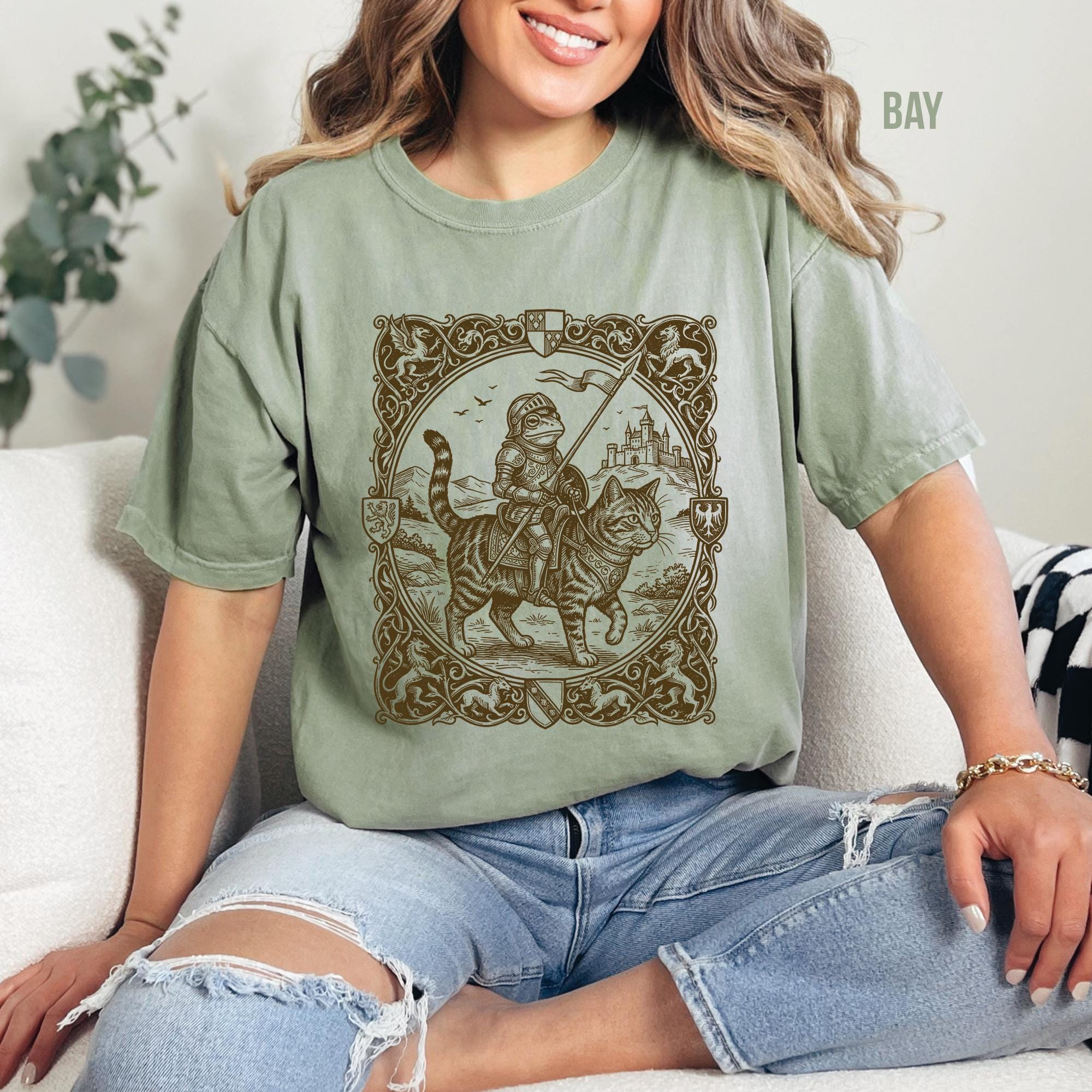 Medieval Frog and Cat T-Shirt