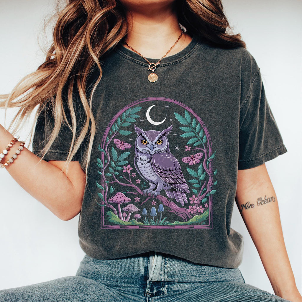Celestial Owl Comfort Colors T-shirt