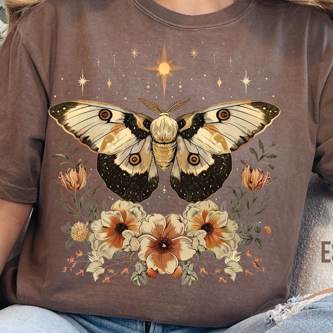 Celestial Moth Boho T-Shirt