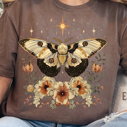 Celestial Moth Boho T-Shirt