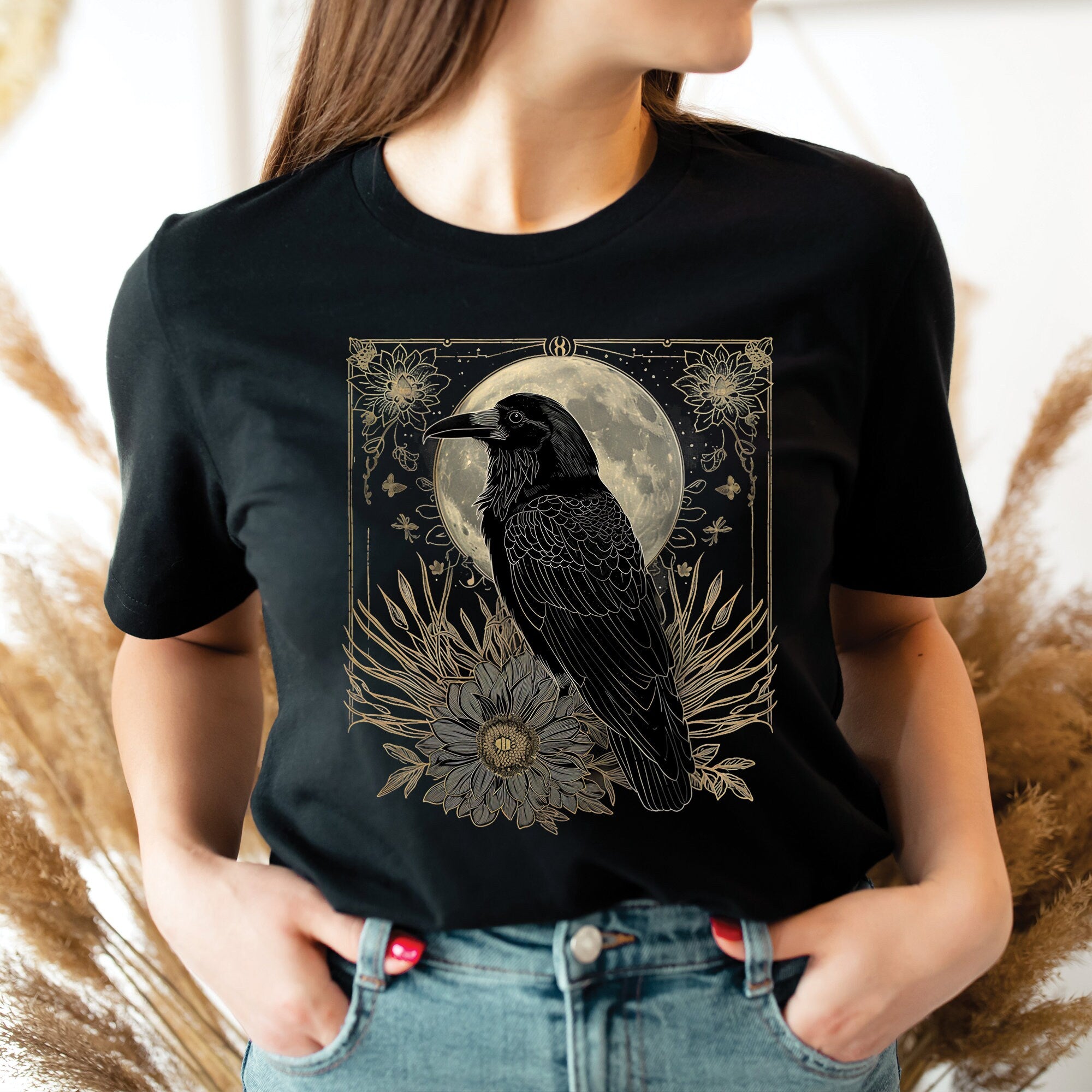 Gothic Raven Moon Shirt