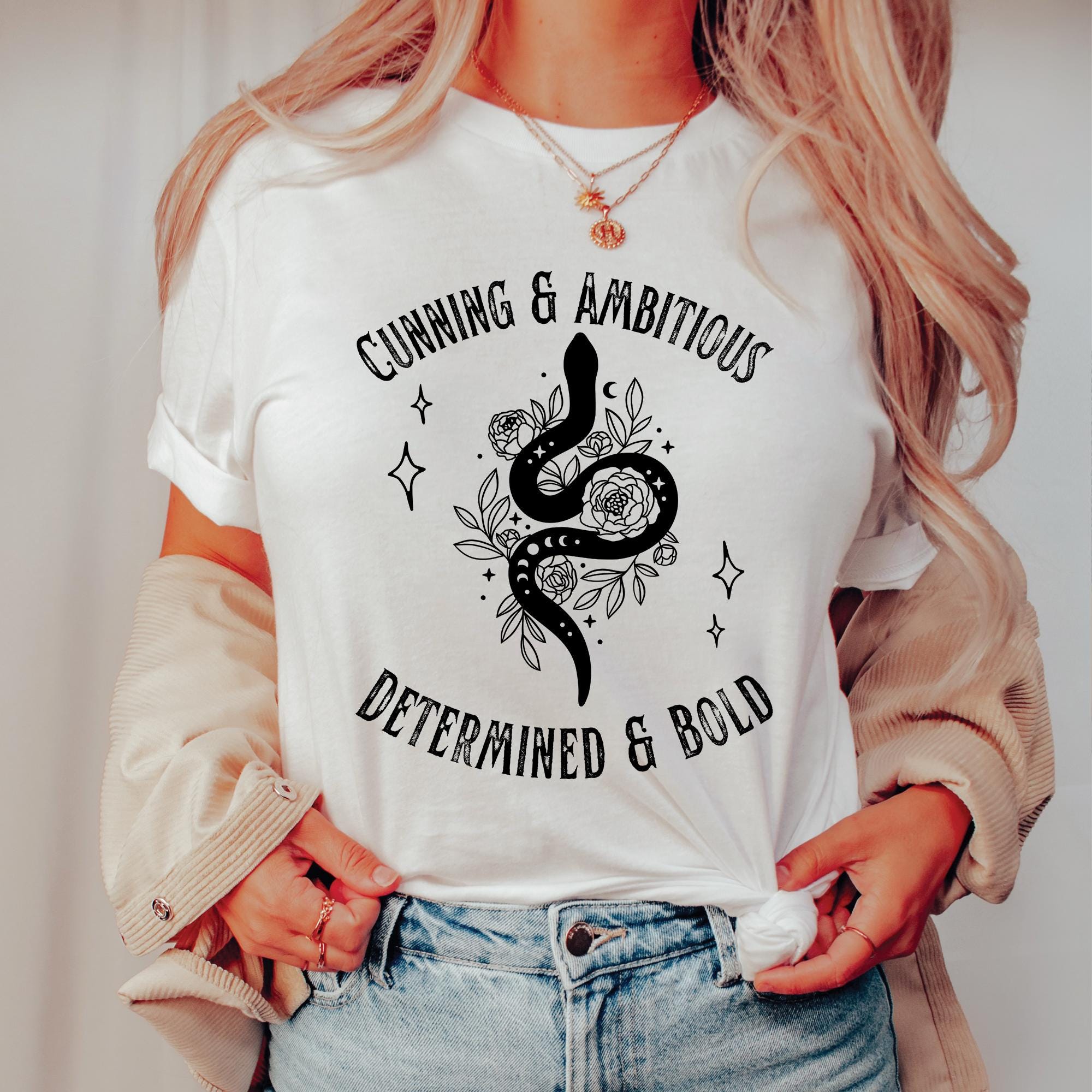 Mystical Snake & Roses Wizard School T-Shirt