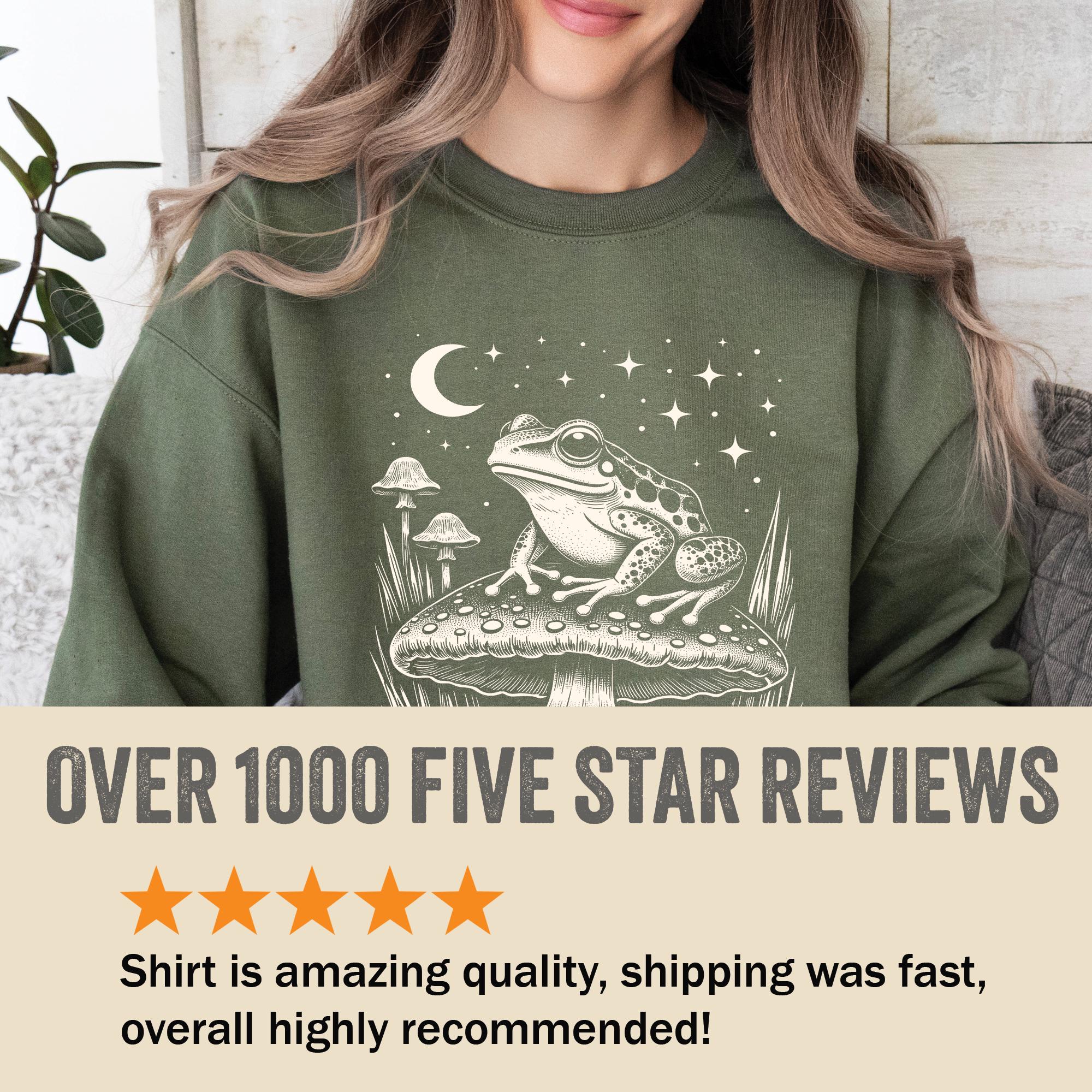 Goblincore Frog Mushroom Sweatshirt