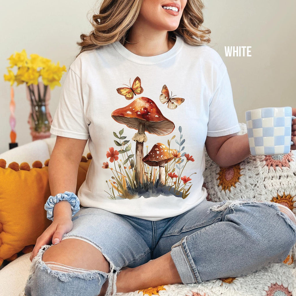 Butterflies Mushroom T-Shirt