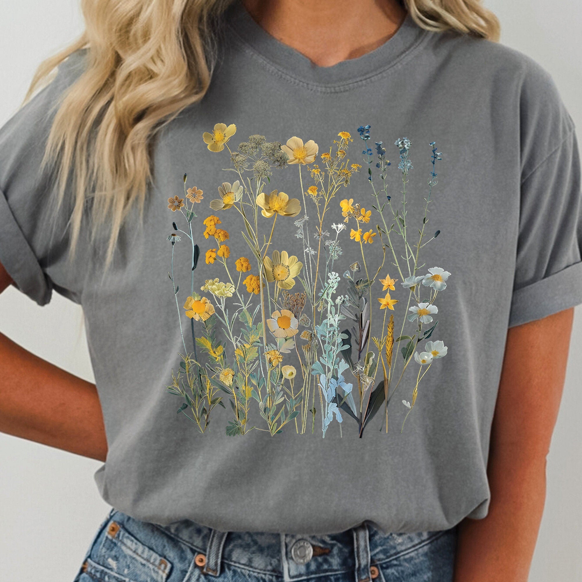 Boho Wildflowers Comfort Colors Shirt