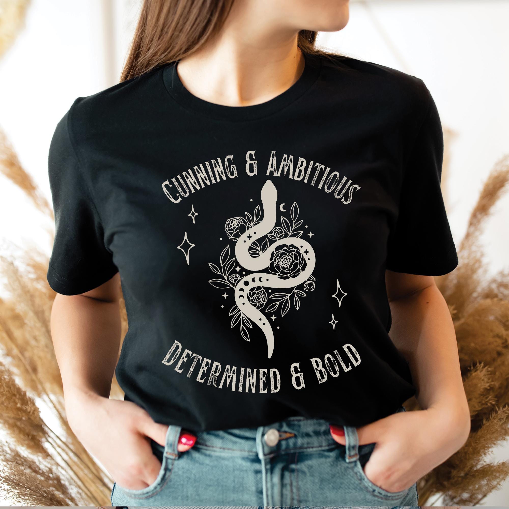 Mystical Snake & Roses Wizard School T-Shirt