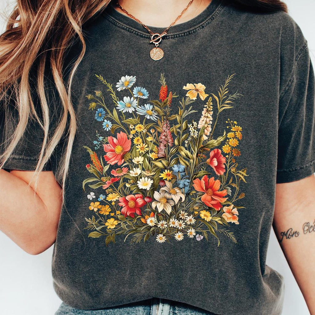 Boho Wildflowers Floral T-Shirt