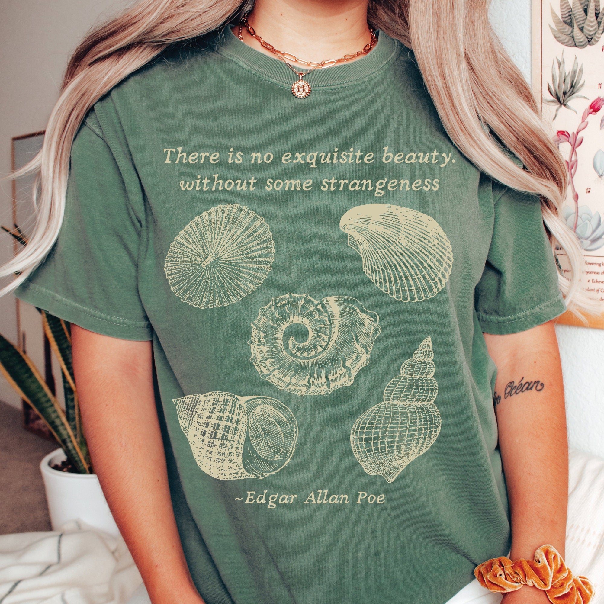 Edgar Allan Poe Sea Shells T-Shirt