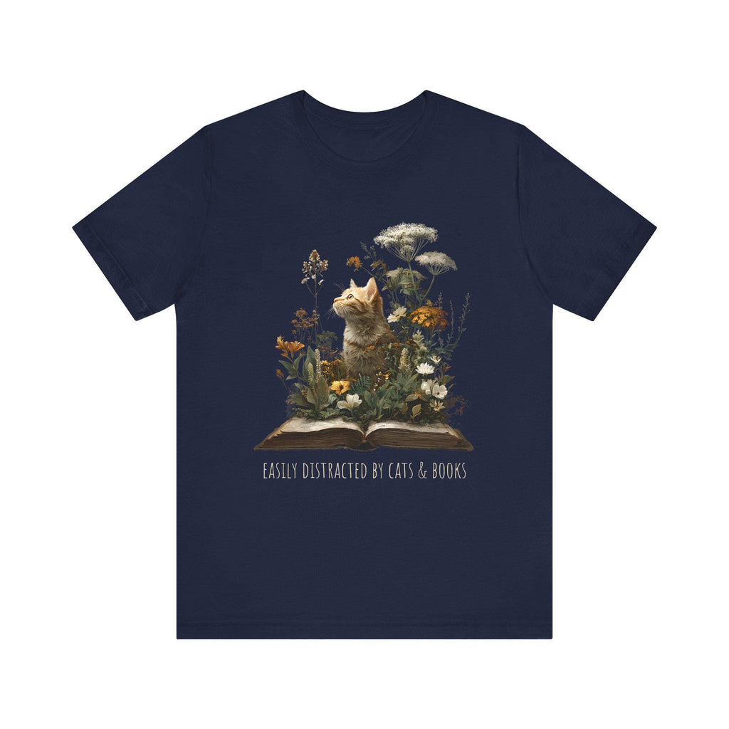 Cat & Book Lover T-Shirt