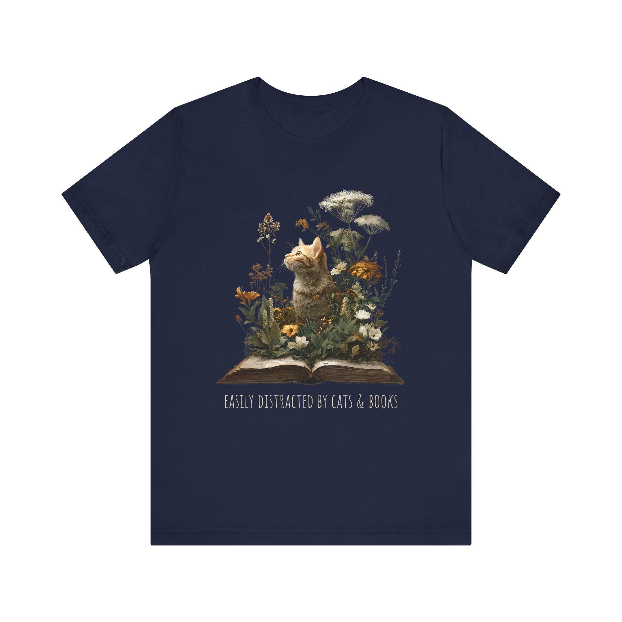Cat & Book Lover T-Shirt