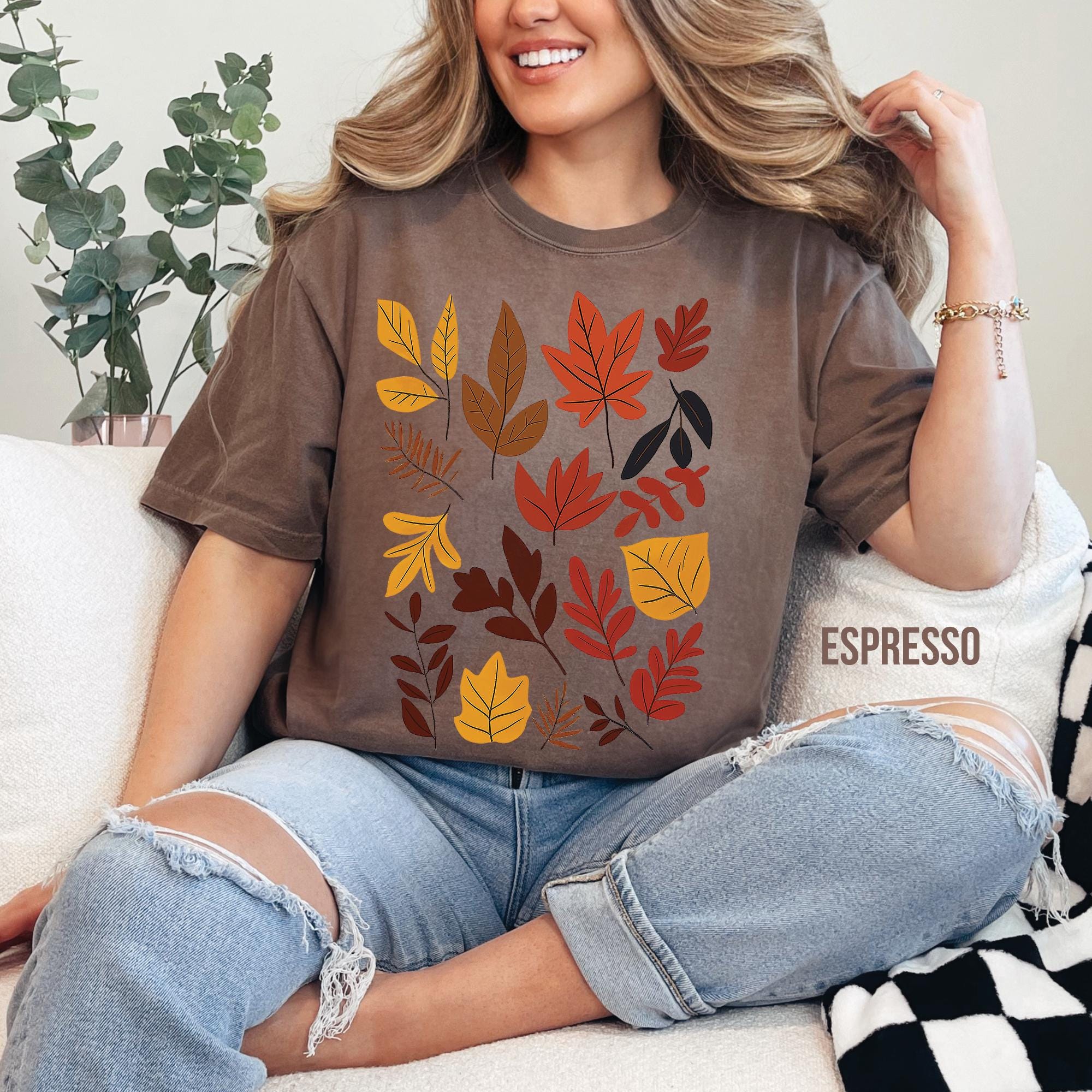 Fall Autumn Leaves Comfort Colors Shirt