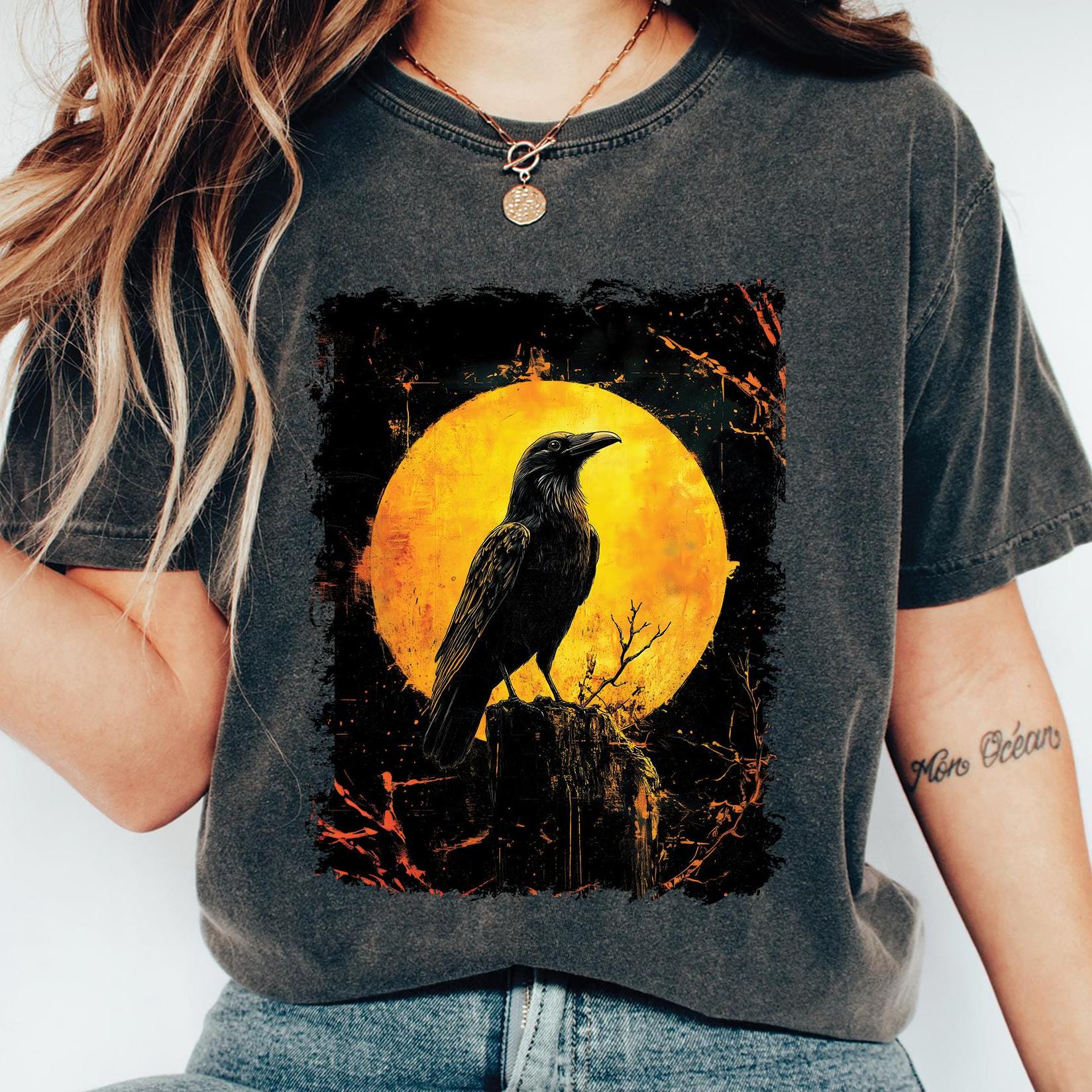 Vintage Gothic Raven T-Shirt
