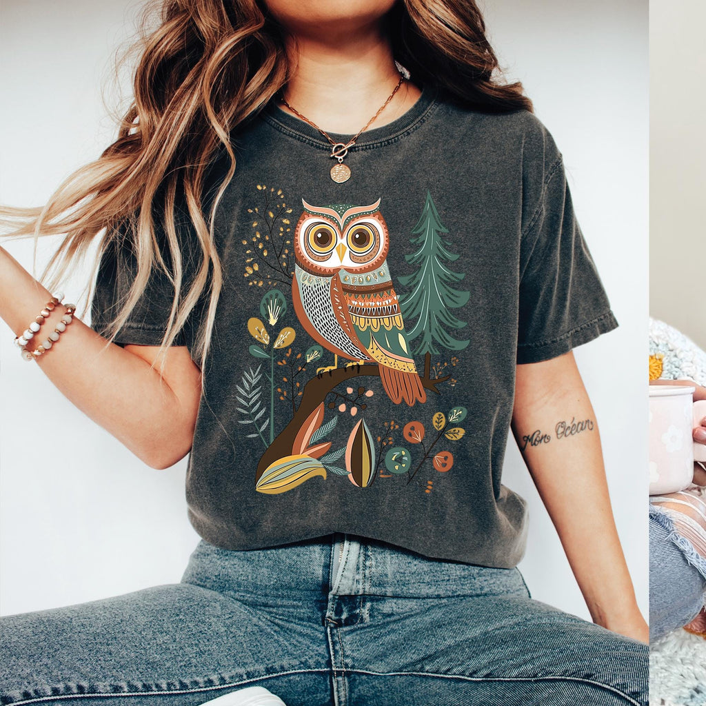 Owl Folk Art T-Shirt