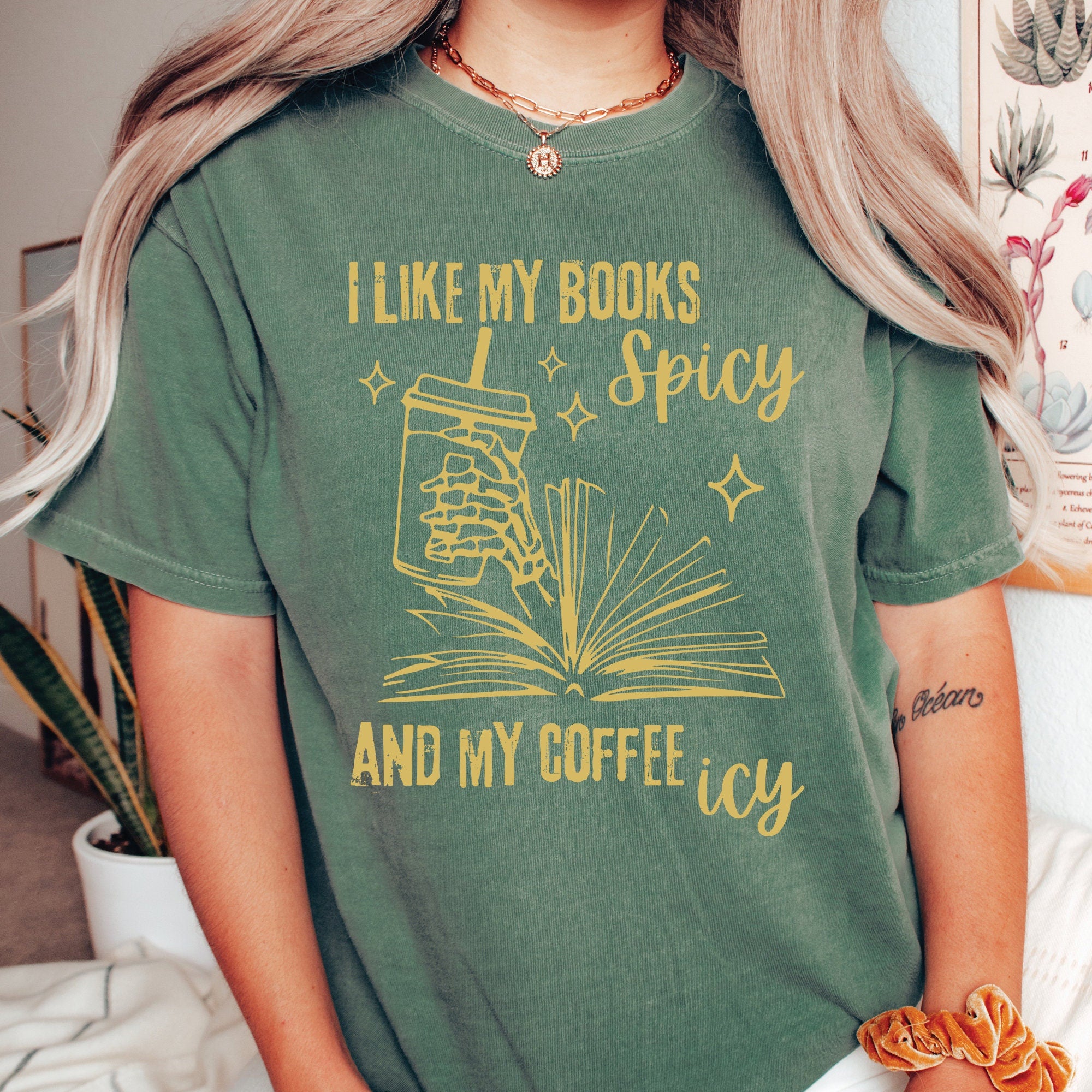I Like My Books Spicy and My Coffee Icy Shirt