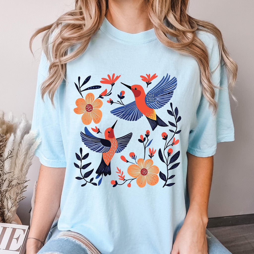 Hummingbird Floral Shirt