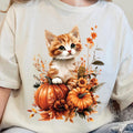 Kitten Pumpkins Autumn Fall Shirt