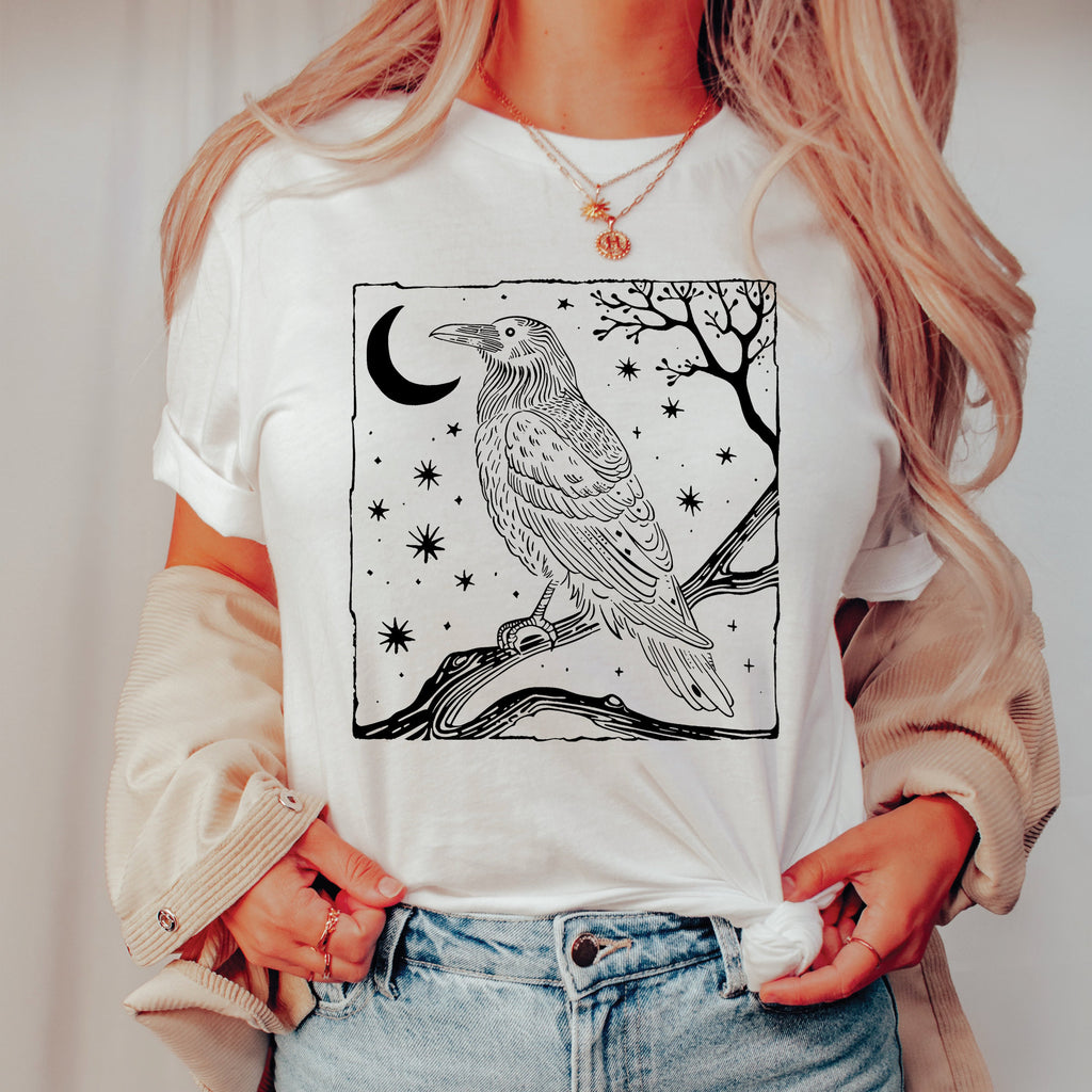 Vintage Celestial Raven T-Shirt