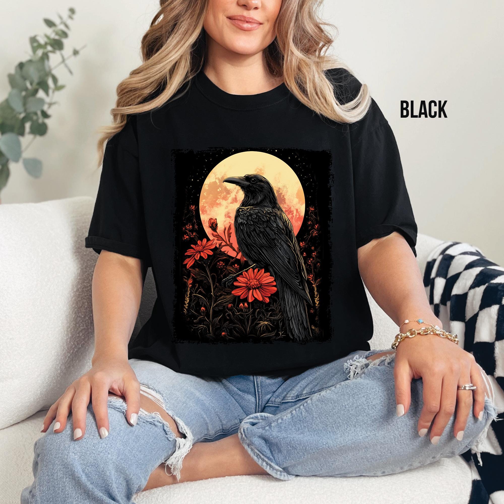 Gothic Midnight Raven T-Shirt
