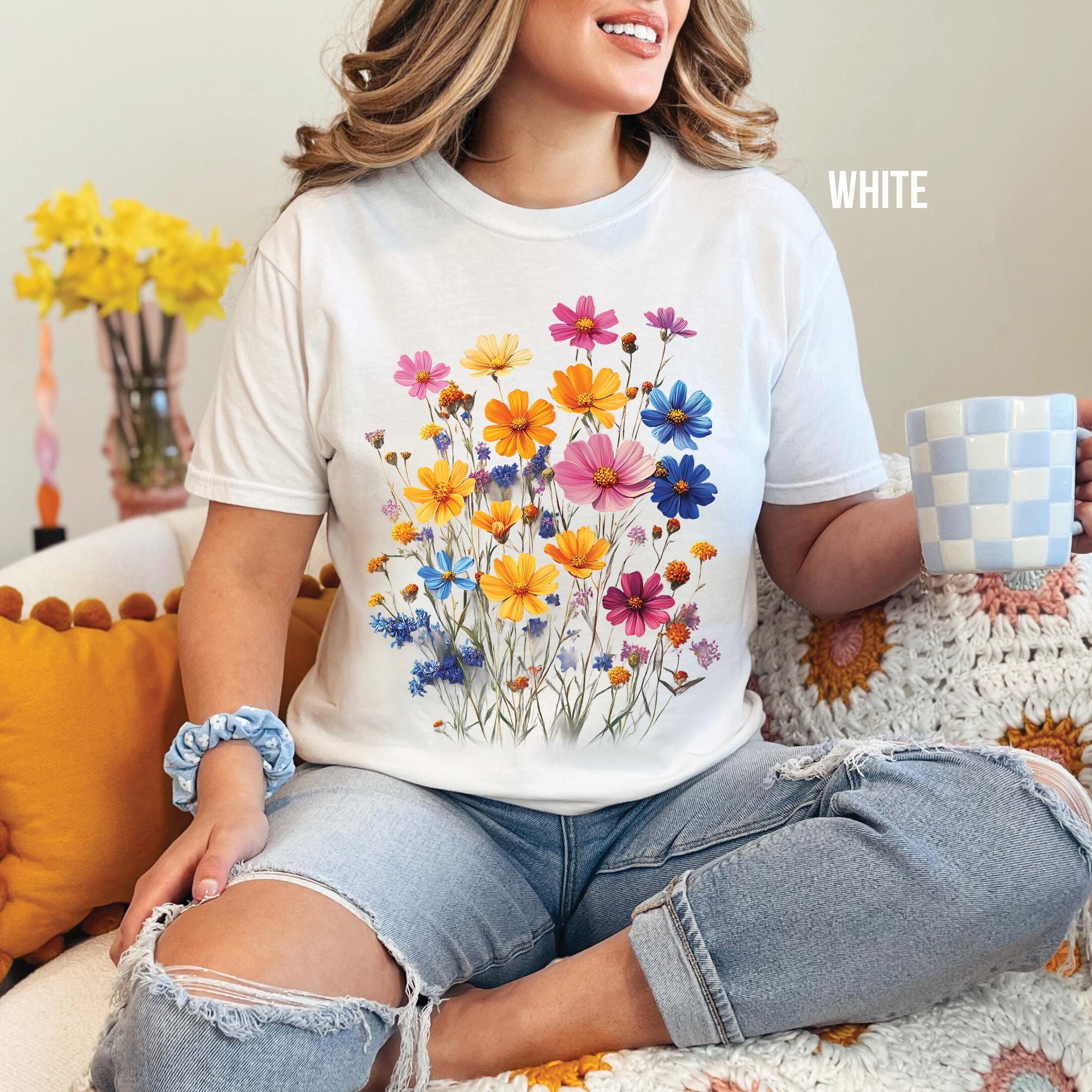 Vintage Boho Flowers T-Shirt
