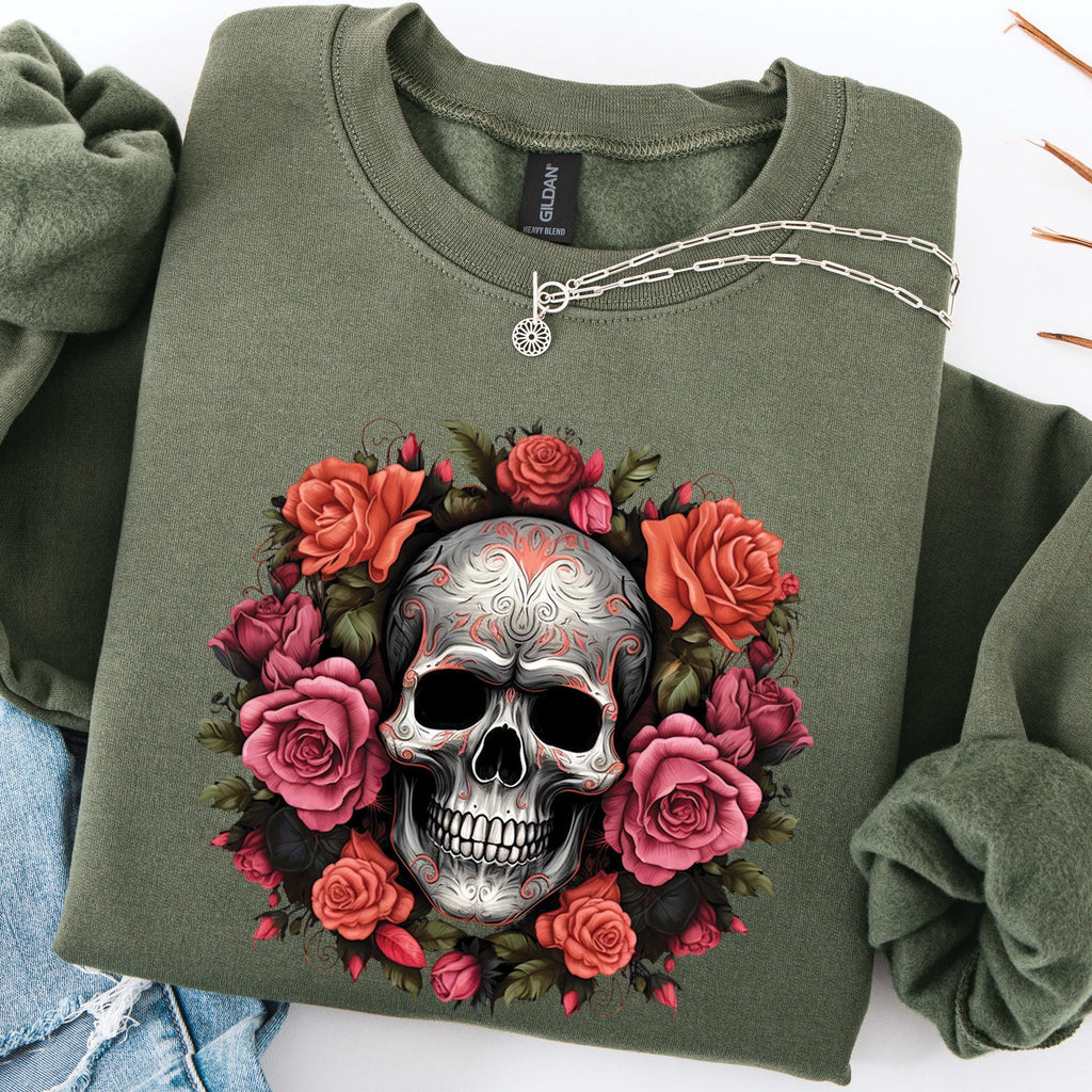 Skull and Roses Sweatshirt