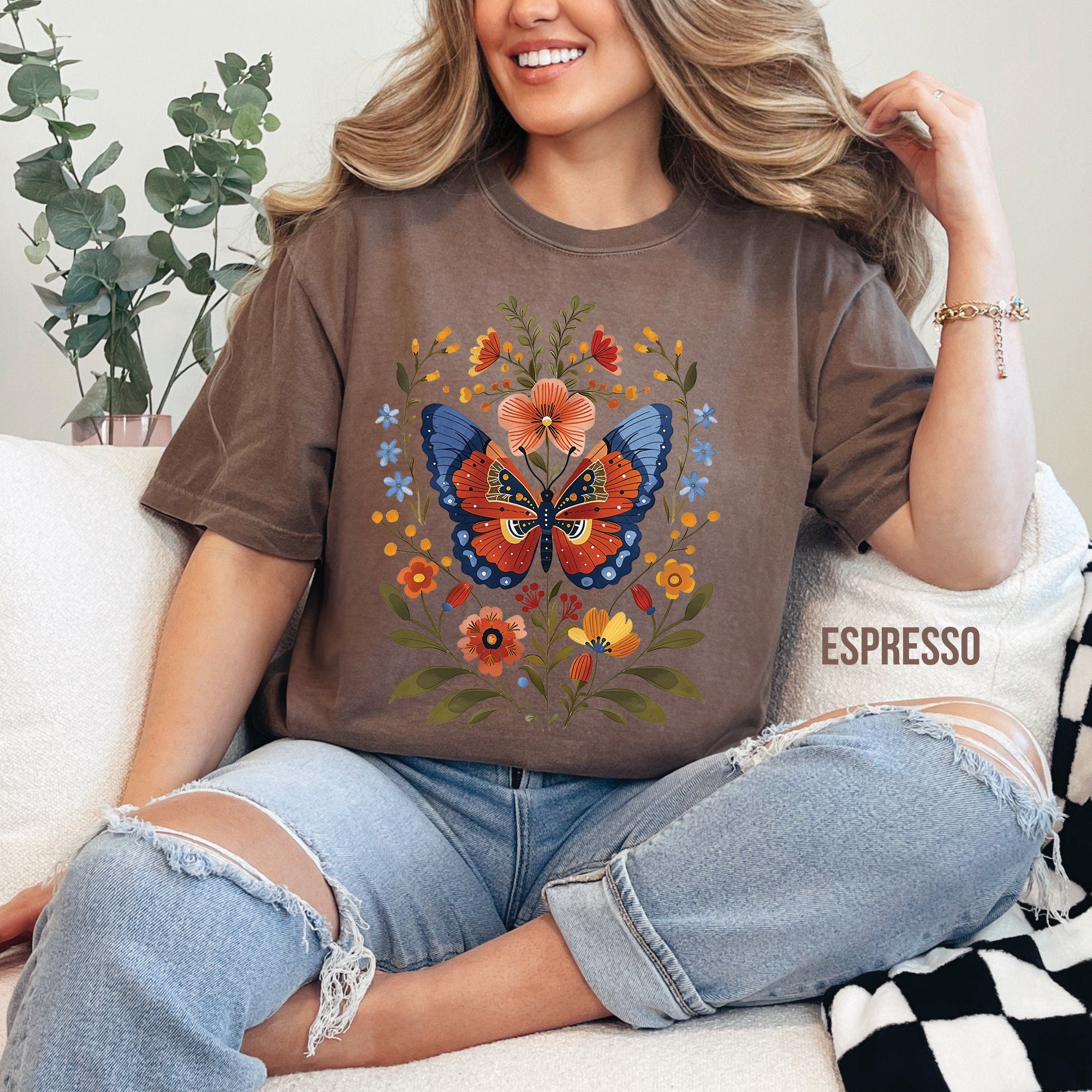 Floral Butterfly T-Shirt