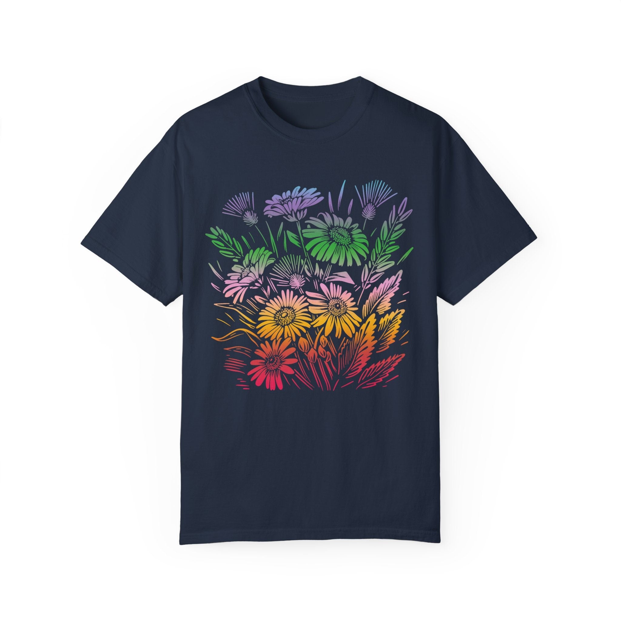 Boho Rainbow Flowers T-Shirt
