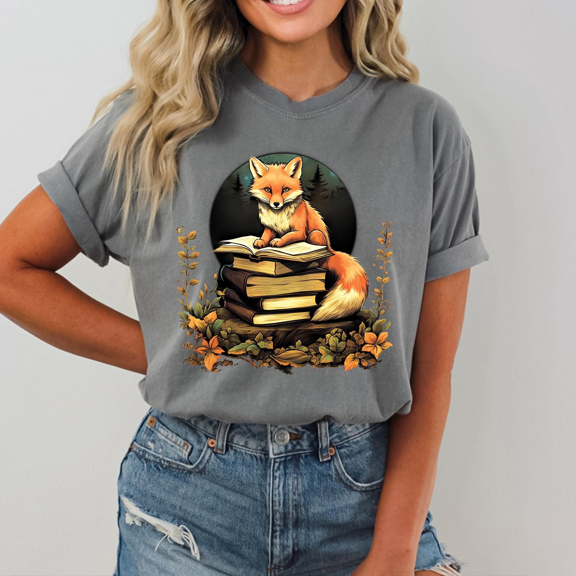 Fox Book Reading T-Shirt