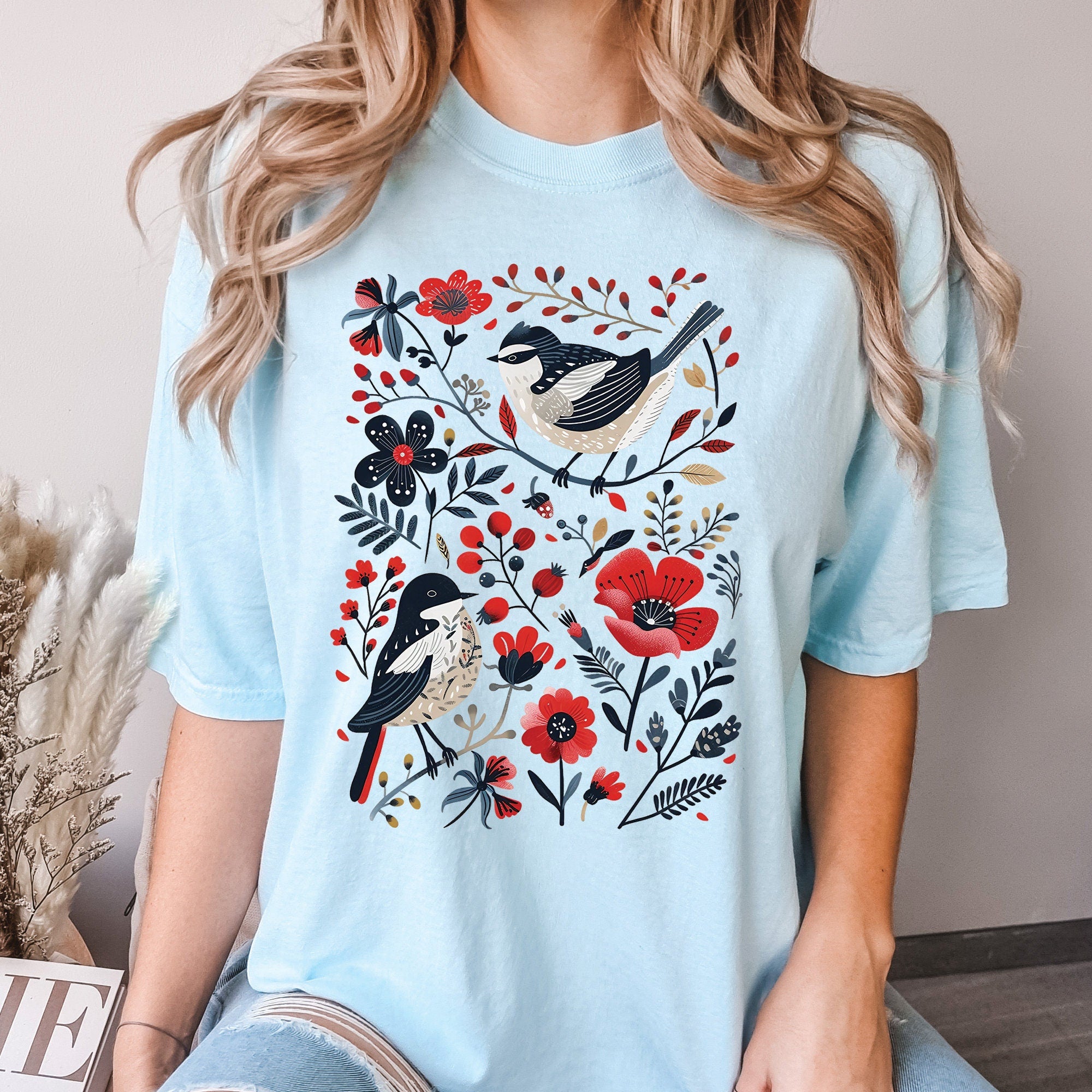 Flowers and Birds Shirt