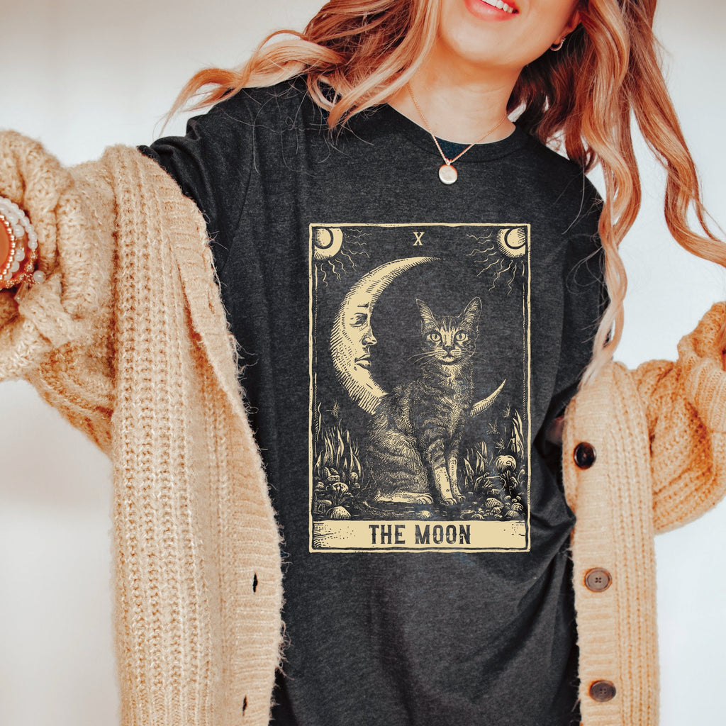 Crescent Moon Cat Tarot Card Shirt