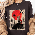 Japanese Fox Kitsune Sakura Cherry Blossom T-Shirt