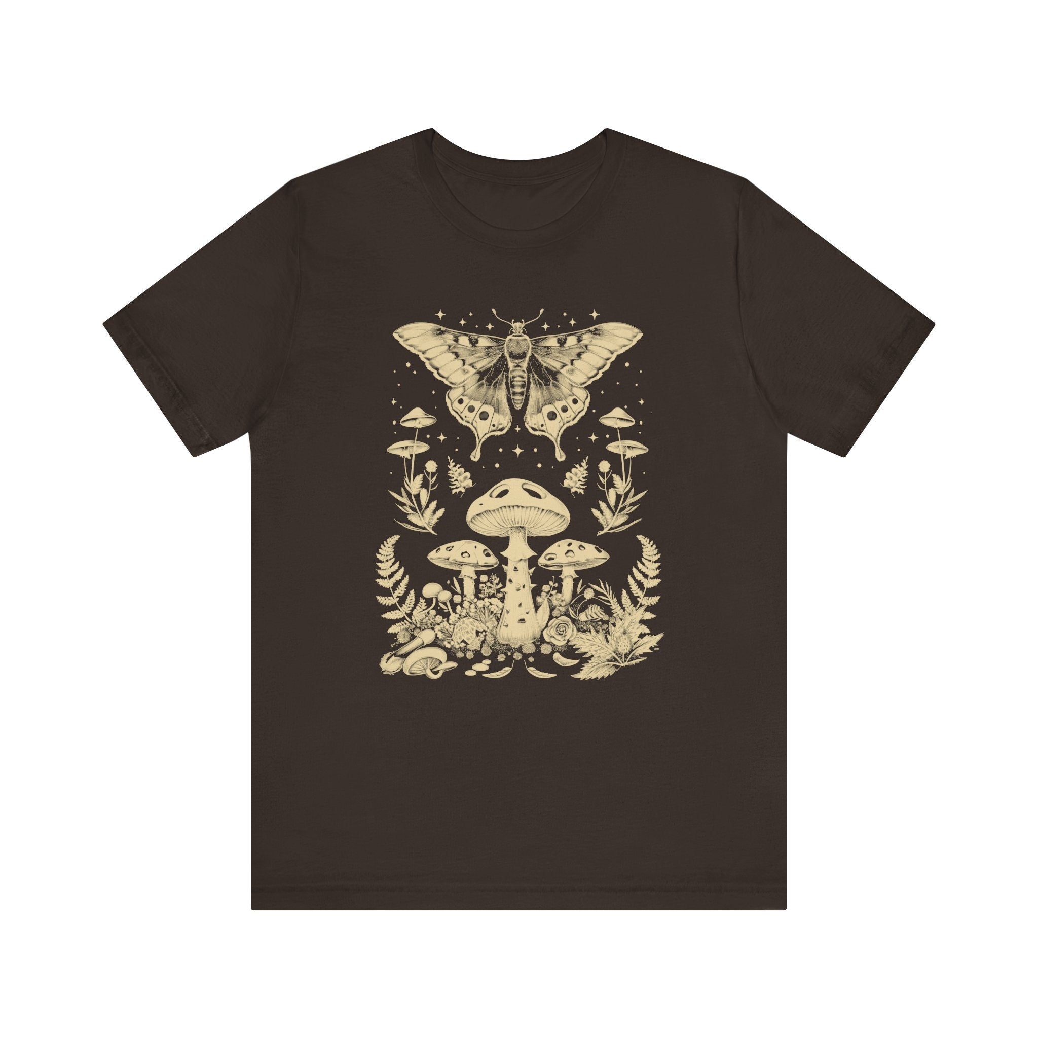 Moth and Mushroom Graphic T-Shirt