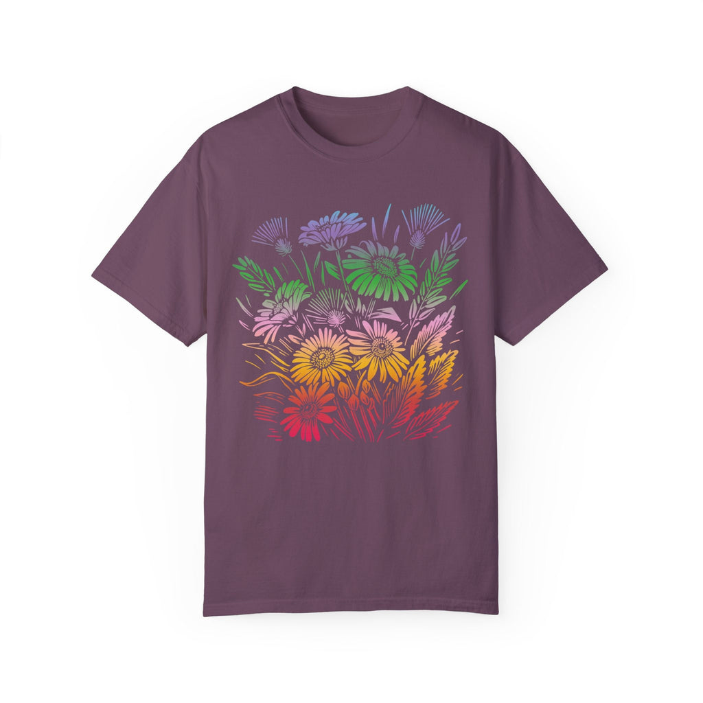 Boho Rainbow Flowers T-Shirt