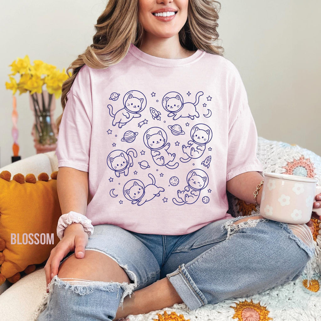 Retro Cats in Space T-shirt