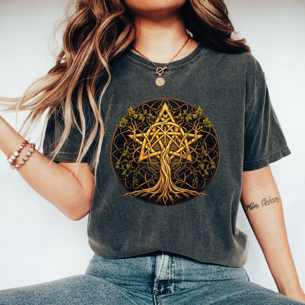 Vintage Wiccan Alchemy Tree Shirt