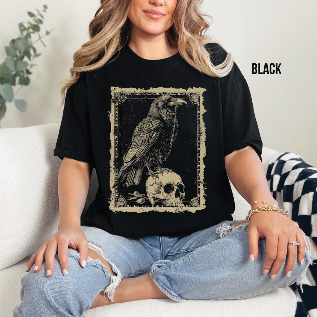 Raven Tarot Card T-Shirt