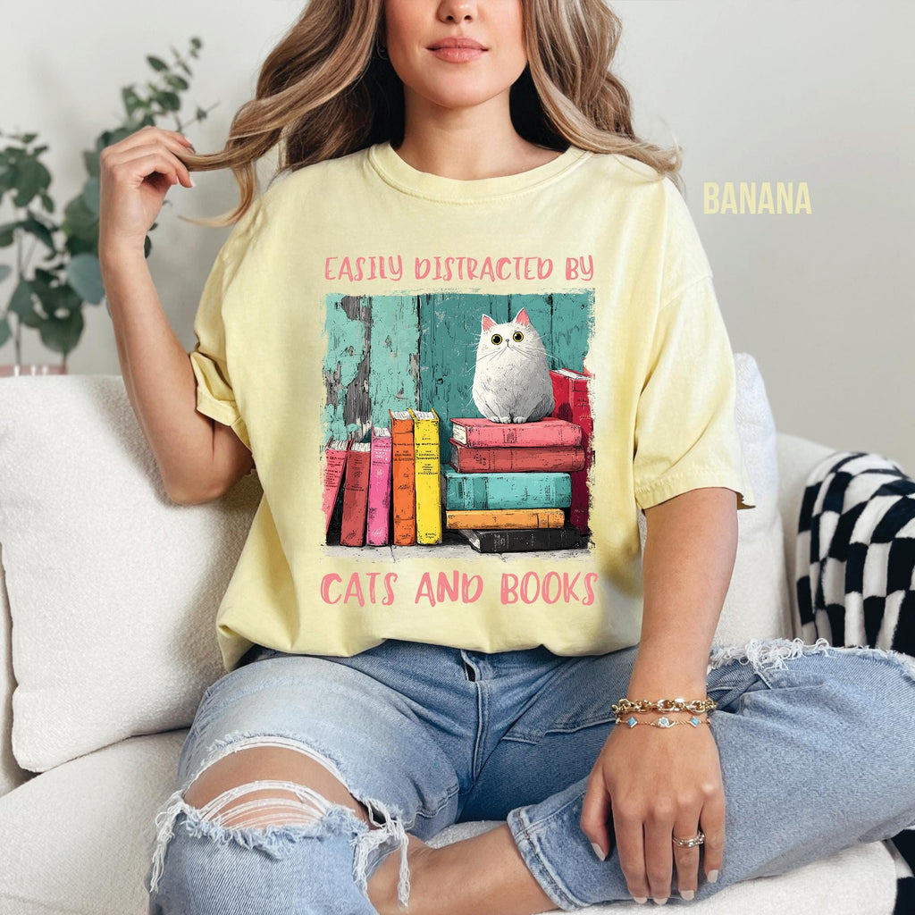 Cats and Books T-Shirt