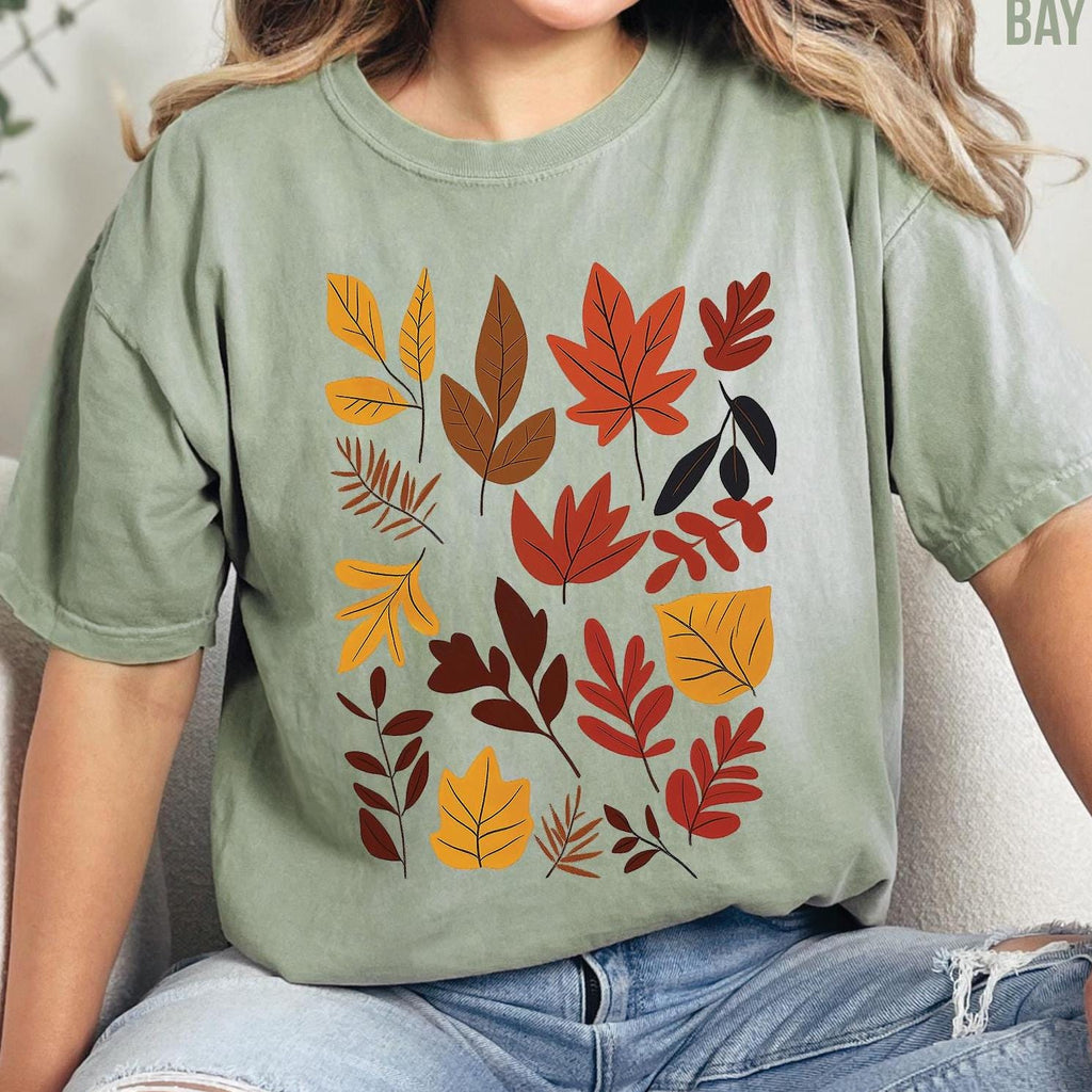 Fall Autumn Leaves Comfort Colors Shirt