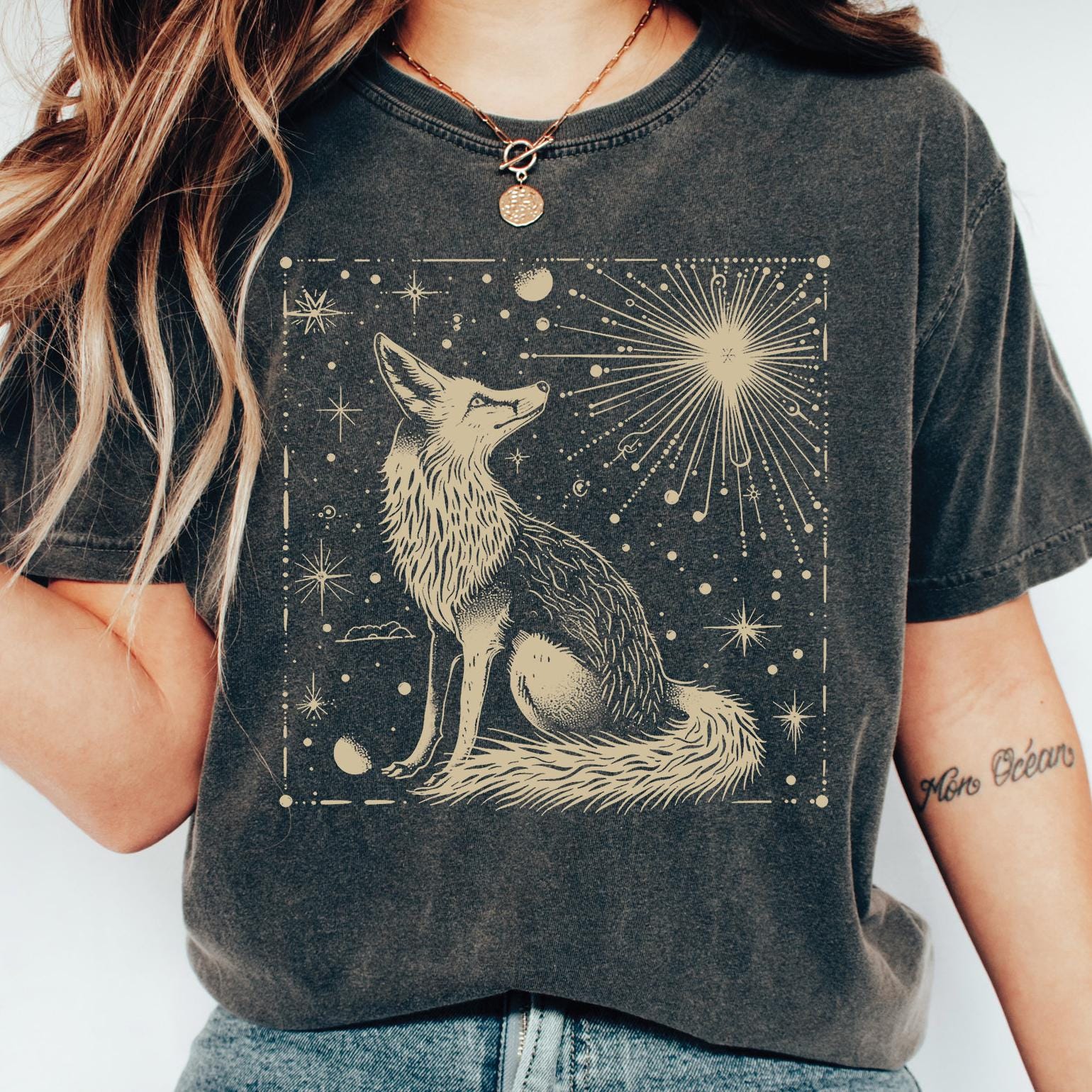 Vintage Fox Celestial T-Shirt