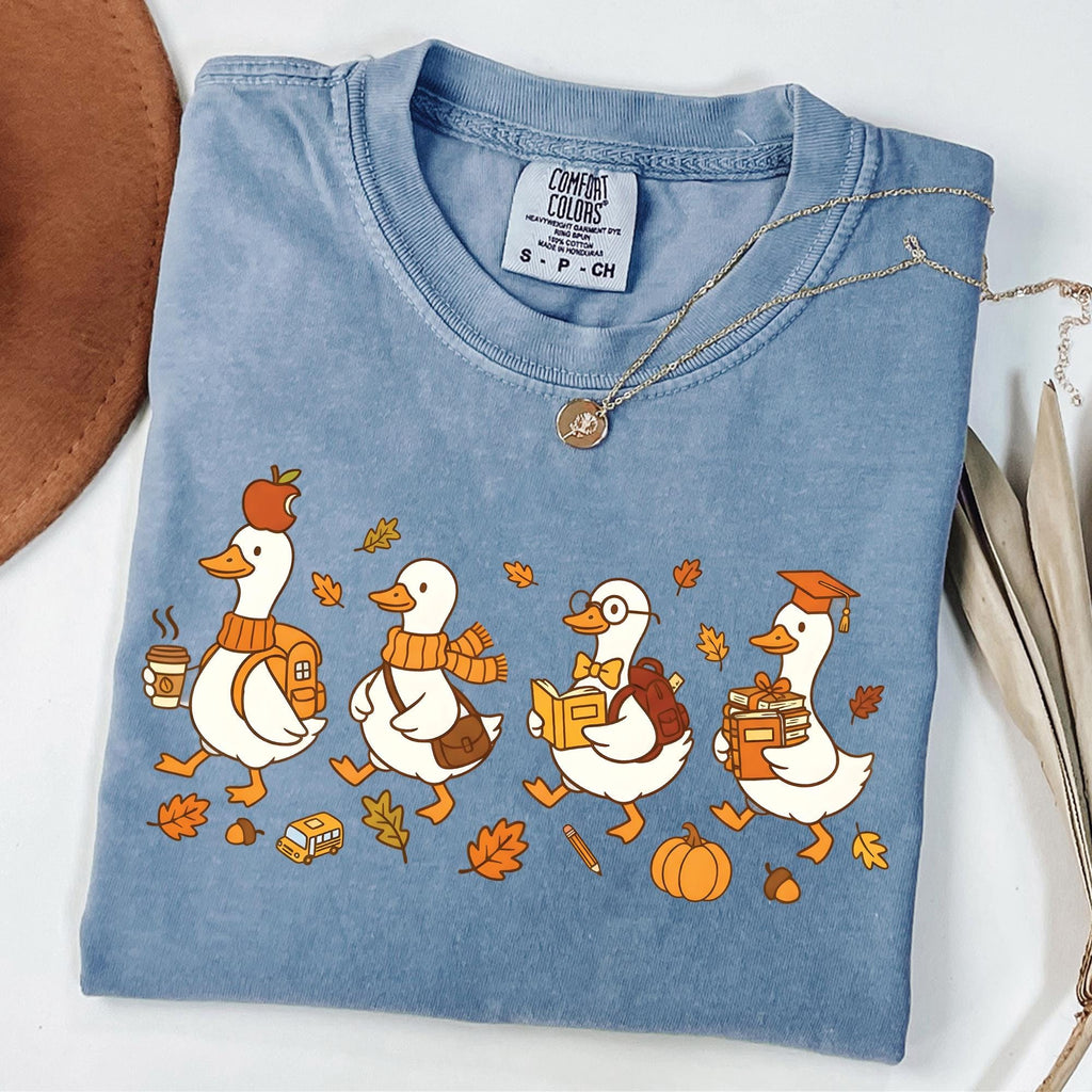 Fall Goose Teacher T-Shirt