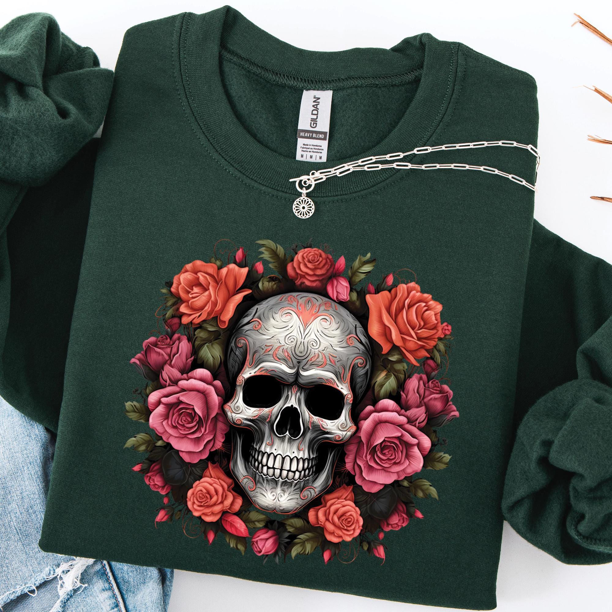 Skull and Roses Sweatshirt