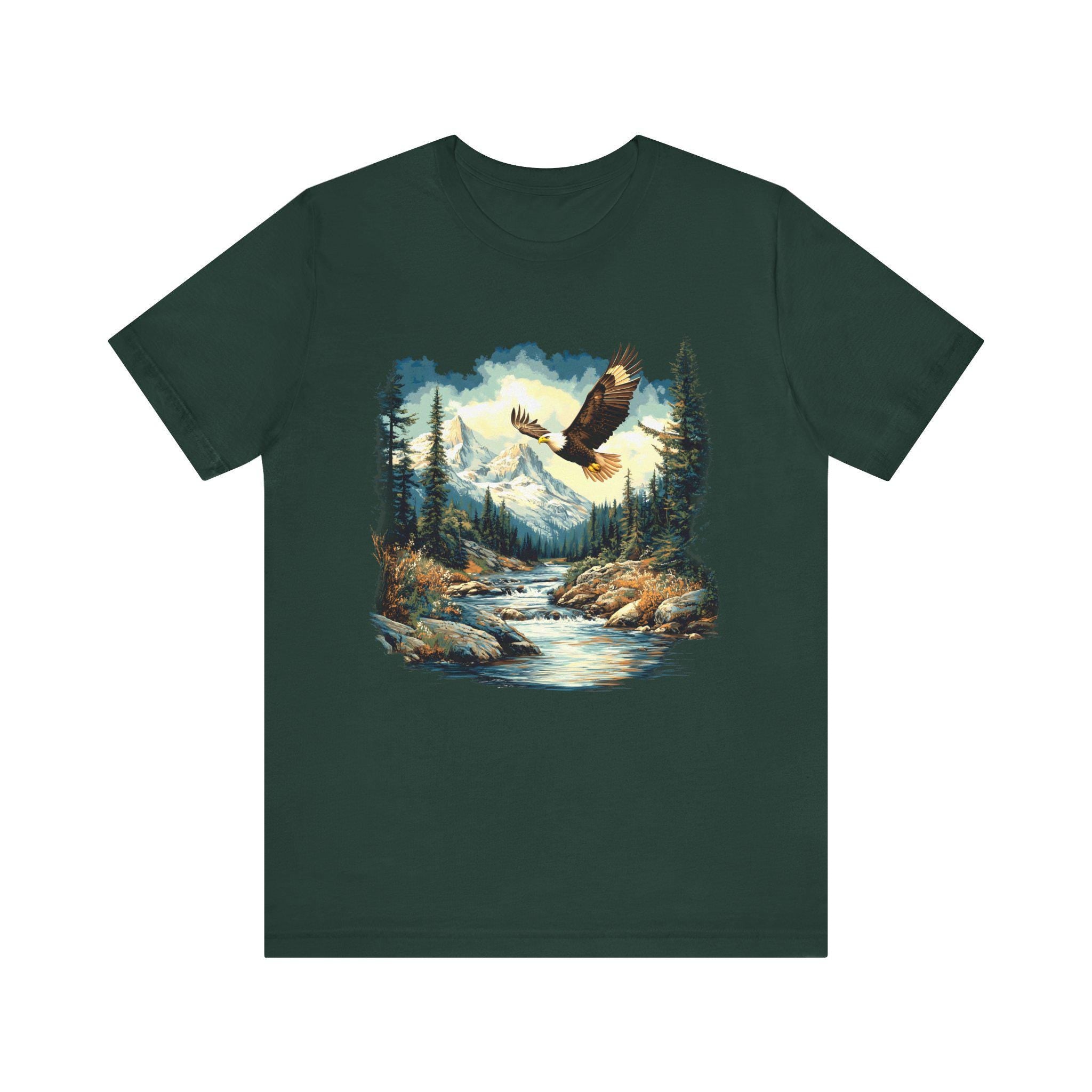 Bald Eagle Mountain Scene T-Shirt