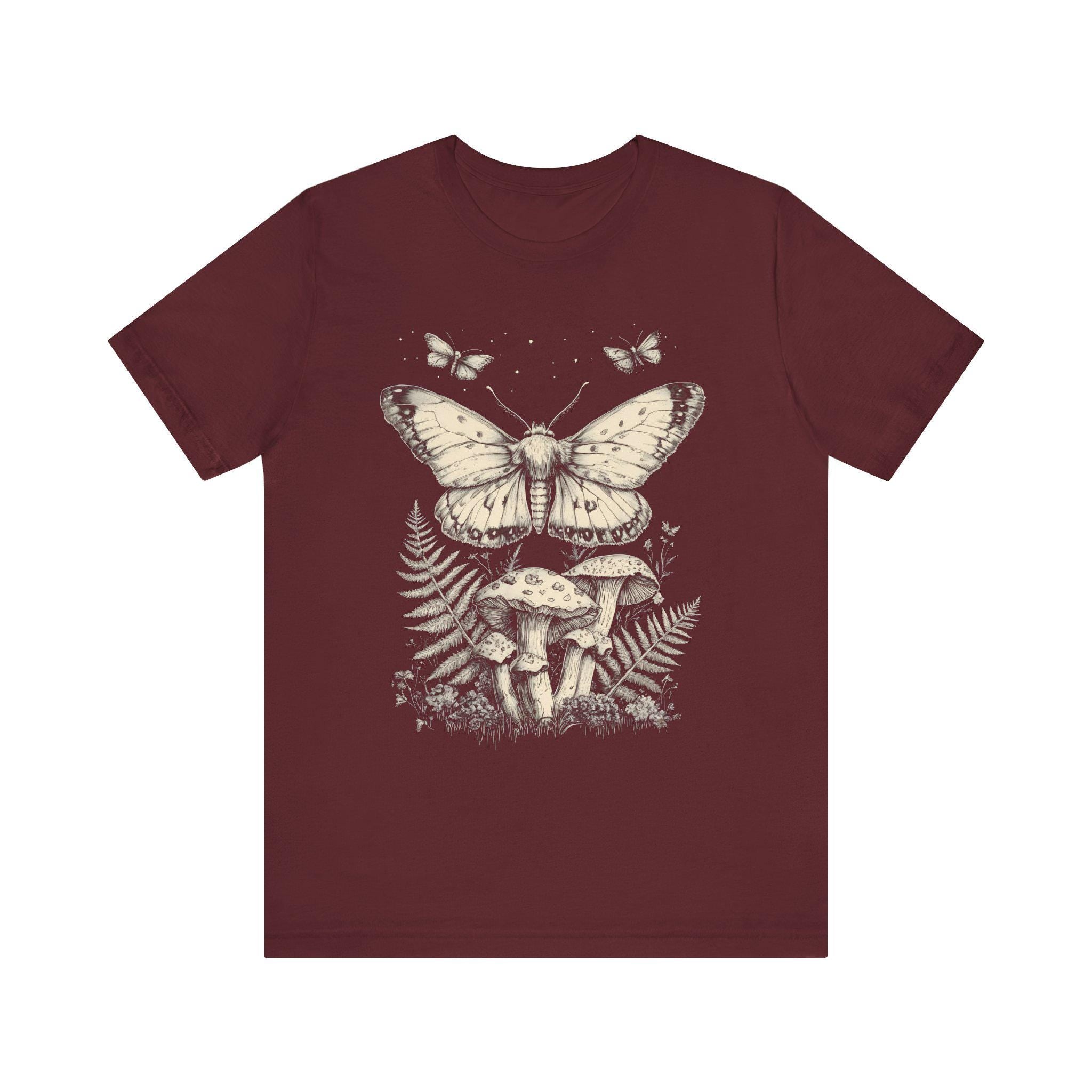 Moth and Mushroom Graphic Shirt
