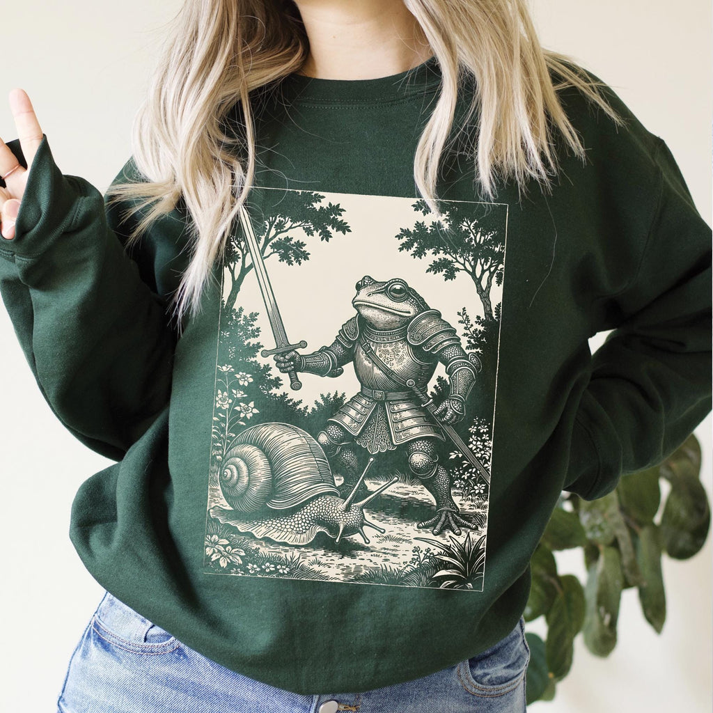 Medieval Tapestry Frog Snail Sweatshirt