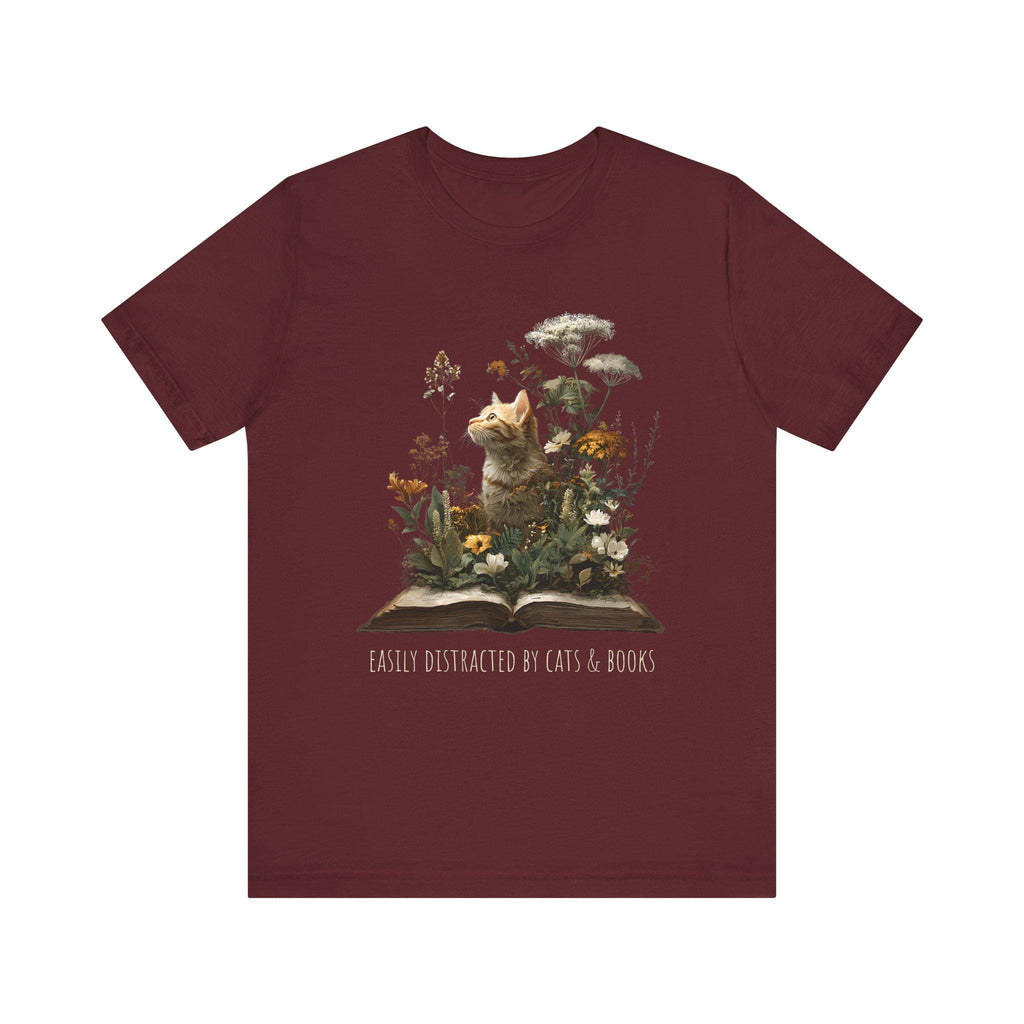 Cat & Book Lover T-Shirt