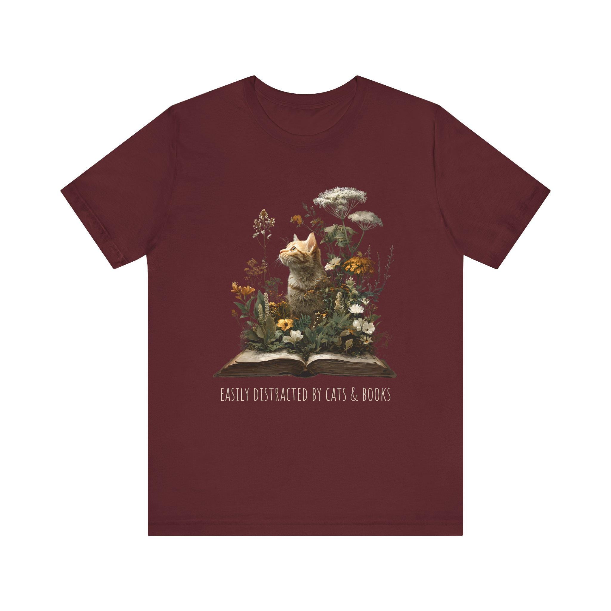 Cat & Book Lover T-Shirt